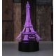 Beling 3D lámpa, Eiffel torony, 7 színű S93