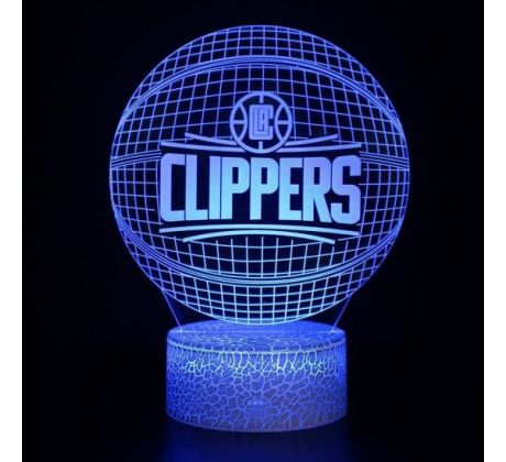 Beling 3D lámpa,NBA  L.A. Clippers, 7 színű QX6