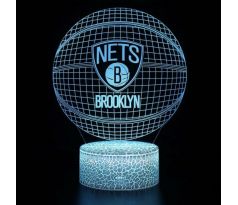 Beling 3D lámpa,NBA Brooklyn Nets, 7 színű QX7