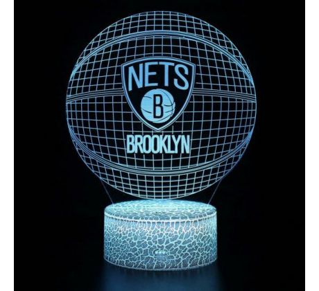 Beling 3D lámpa,NBA Brooklyn Nets, 7 színű QX7