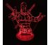 Beling 3D lámpa, Deadpool 1, 7 színű S354
