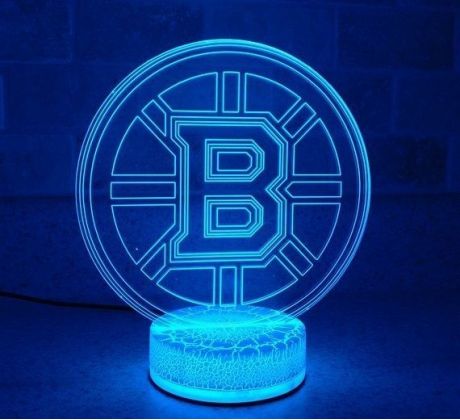Beling 3D lámpa, 3D lámpa Boston Bruins , 7 színű SSS0354F