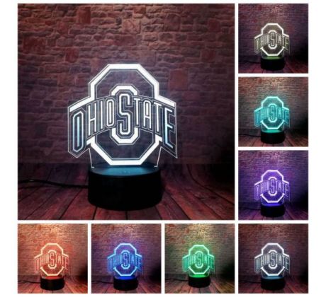 Beling 3D lámpa, 3D lámpa Ohio State , 7 színű SC0354F