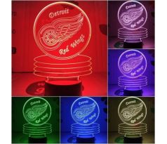 Beling 3D lámpa, Detroit Red Wings, 7 színű S490